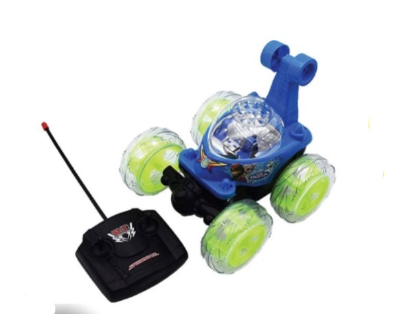 Carro Loco de Juguete Giratorio Control Remoto Luces y Sonido