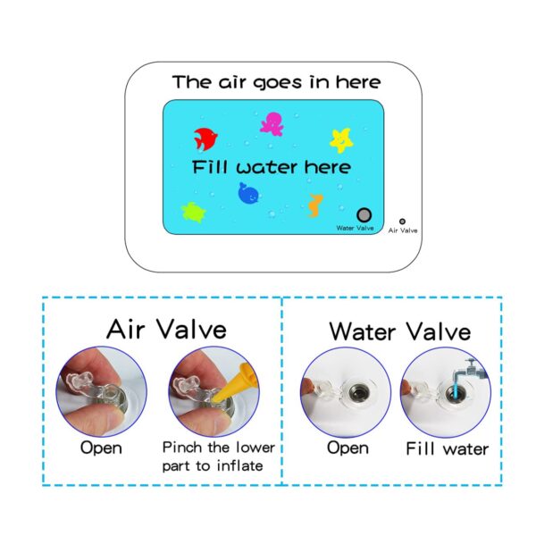 1736891606Piscina Inflable Alfombra de Agua para Bebés K Tapete Piscina Sensorial Para Ninos Bebe