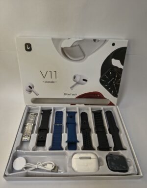 176099Smart Watch V11 Smart Watch V11 – Reloj Inteligente con Audífonos y Carga Inalámbrica