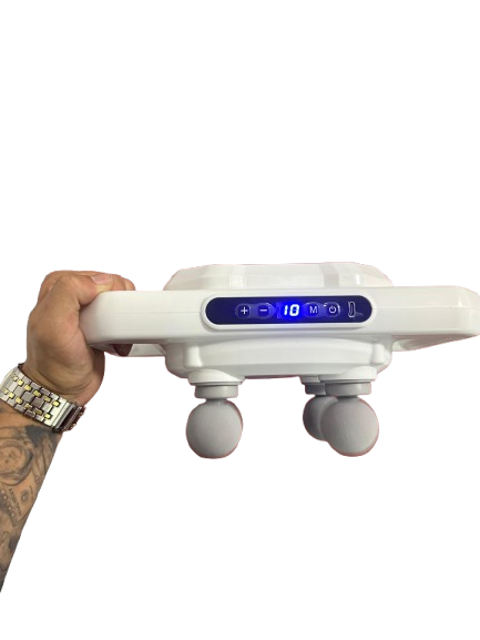 176MasajeadCorp4Cab Masajeador Corporal de Percusión 4 Cabezales JBY-328