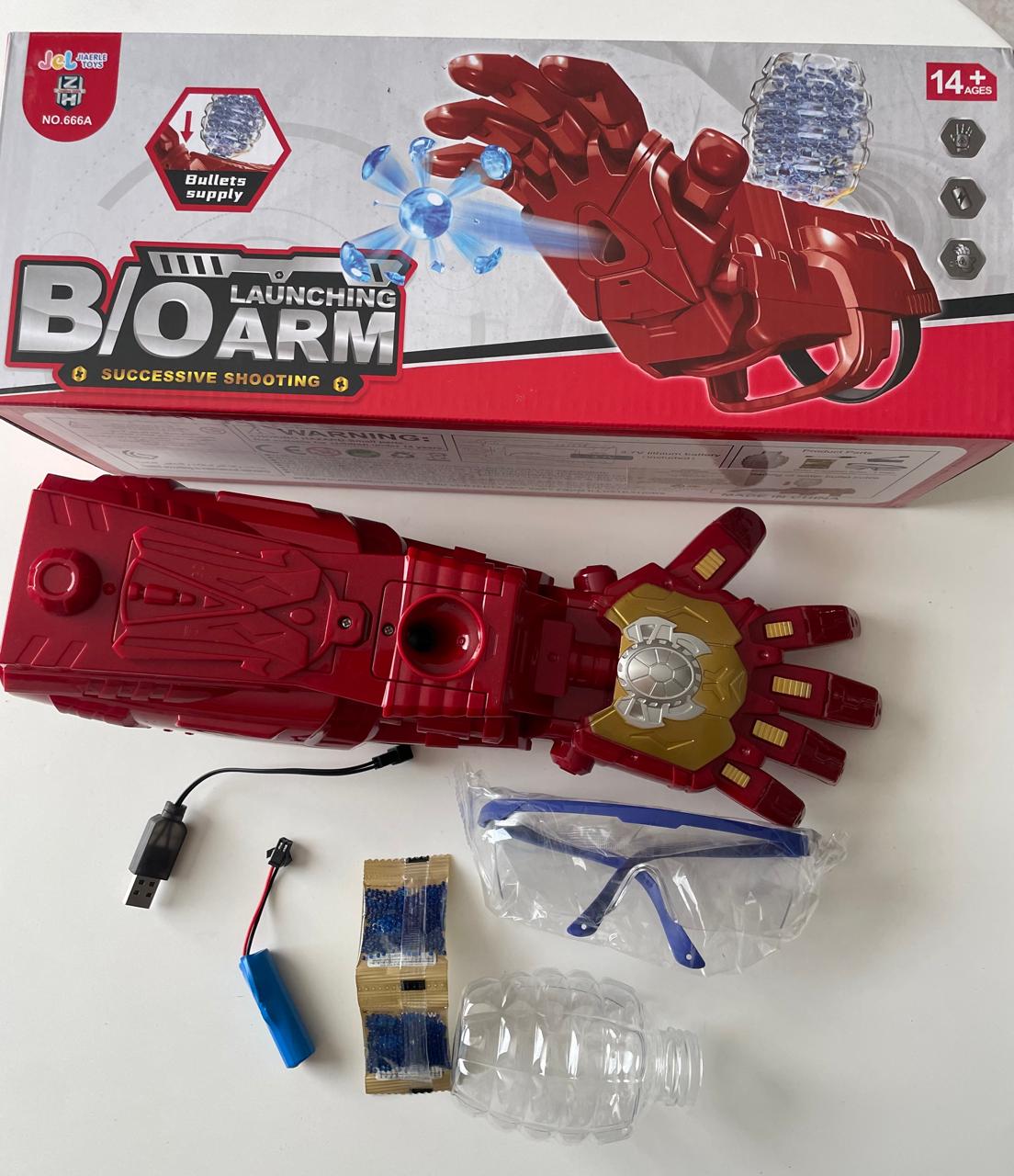 Pistola Iron Man Hidrogel Mano Robot