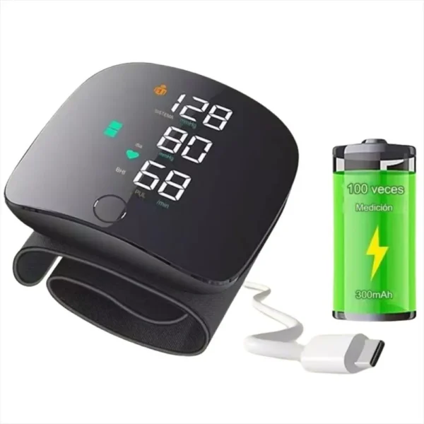 17626302861Tensiómetro RecargableF Tensiómetro Digital de Muñeca con Voz – Monitor Automático Recargable