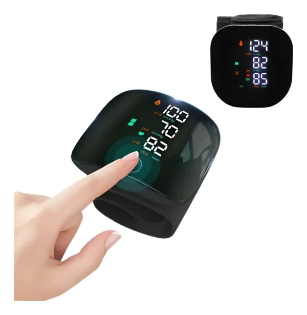 176263Tensiómetro RecargableF Tensiómetro Digital de Muñeca con Voz – Monitor Automático Recargable