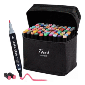 1698Marcadores08 Marcadores Doble Punta 80 Pcs